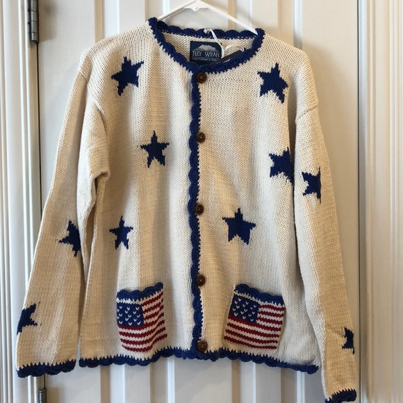 Hand Knit American Flag Sweater | Poshmark